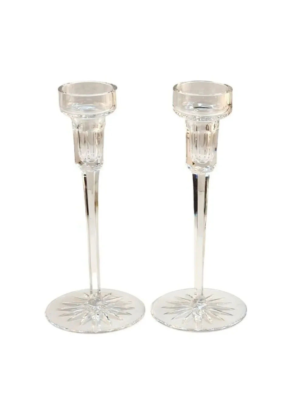 Rogaska Crystal Candlestick Holders Richmond 8 Inch Set of 2
